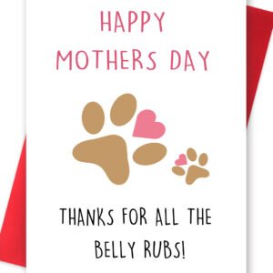Huameigf Humorous Mother's Day Card, Cute Dog Mom Card for Women, Lovely Dog Mom Mothers Day Cards Gifts, Dog Mothers Day Card with Envelope