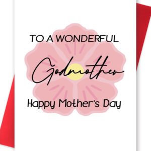 Huameigf Lovely Godmother Mother’s Day Card, Funny Mothers Day Cards Gifts for Godmother