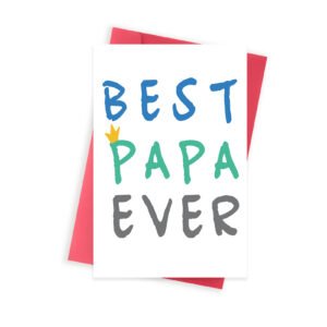 Happy Fathers Day Card Gift for Papa, Unique Papa Gift from Daughter Son, Sweet Birthday Card Gift for Papa, Best Papa Ever Card