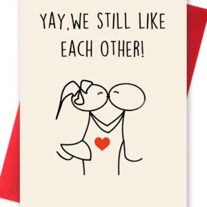 Huameigf Funny Valentines Card for Girlfriend Women, Perfect Valentines Day Card for Wife, Cute Vday Cards for Husband, Boyfriend