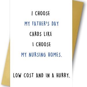 Humorous Father’s Day Card Gift for Dad, Happy Fathers Day Card for Husband, Perfect Grandfathers Day Cards from Son Daughter, Fathers Day Cards Gifts from Wife Funny