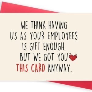 Huameigf Happy Boss Day Card for Boss Manager Mentor Supervisor, Funny Boss Day Gifts for Women Men, Lovely Birthday Card Gift from Employee, Gift for Boss