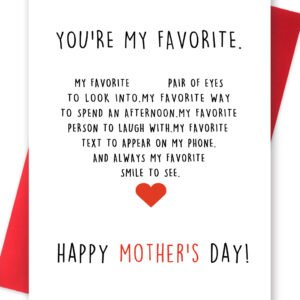 Huameigf Romantic Mother Day Cards Gifts for Mom, Cheeky Mothers Day Card from Husband, Funny Father Day Card for Him, Happy Mother’s Day Birthday Card for Lover